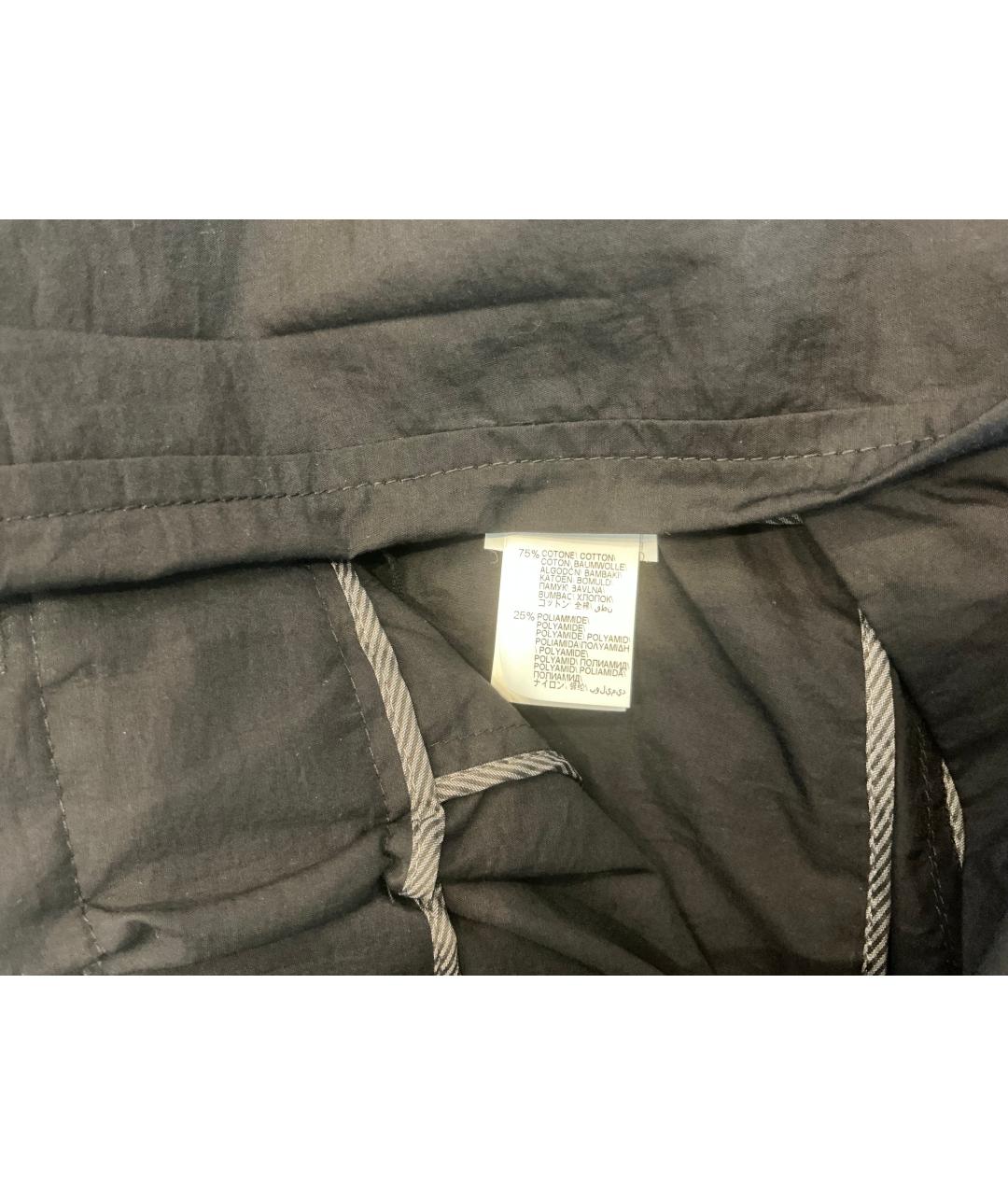 BRUNELLO CUCINELLI Черные хлопковые брюки широкие, фото 6