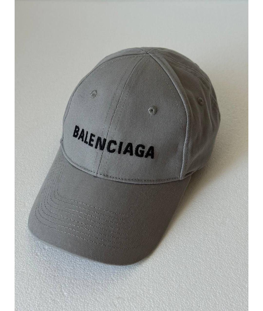 BALENCIAGA Серая хлопковая кепка/бейсболка, фото 4