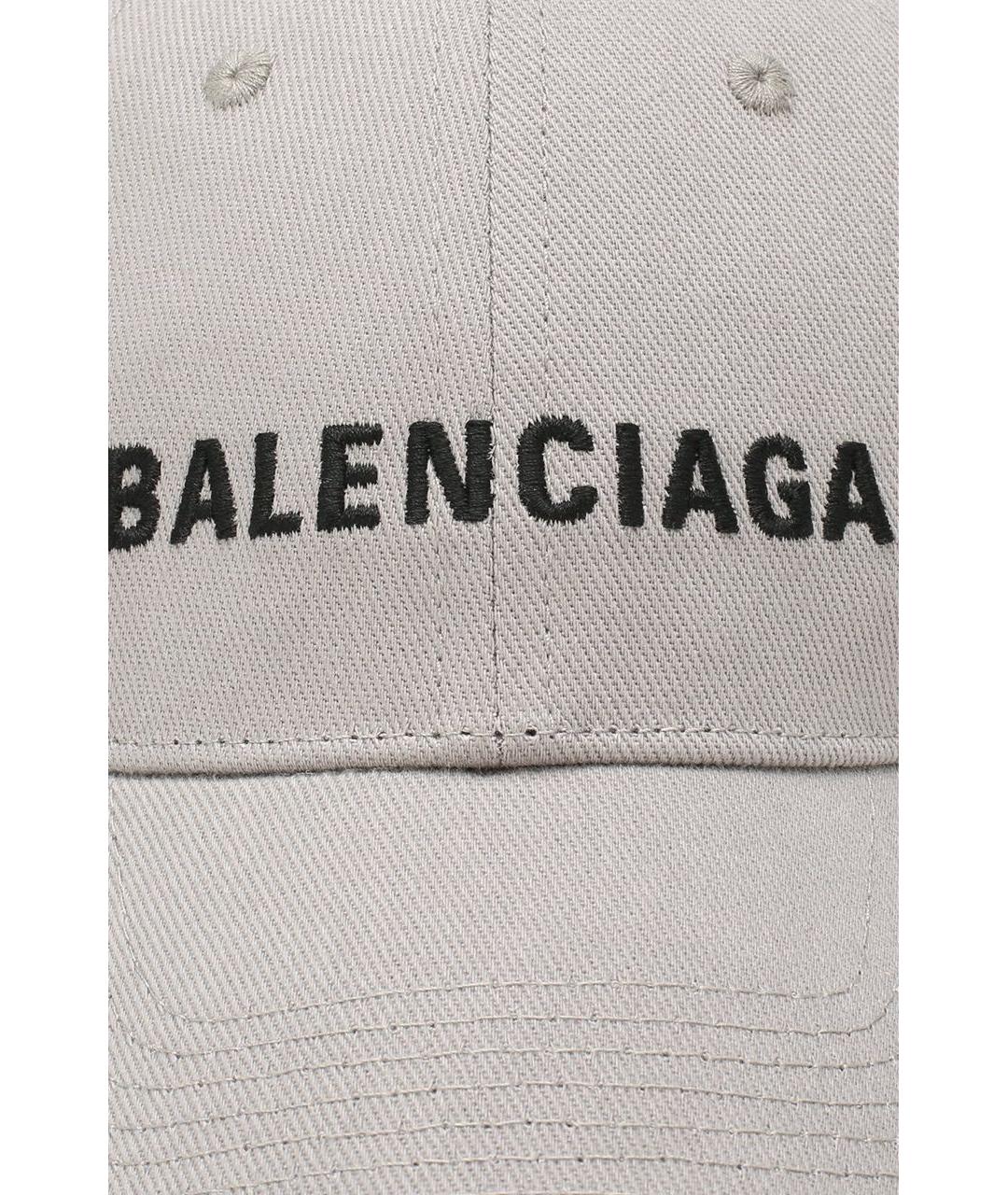 BALENCIAGA Серая хлопковая кепка/бейсболка, фото 3