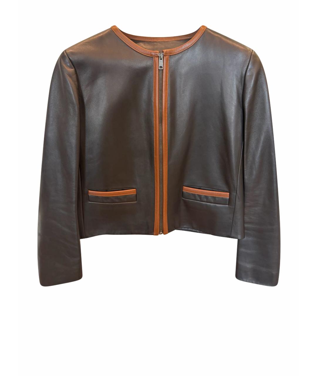 PRADA Черная кожаная куртка, фото 1