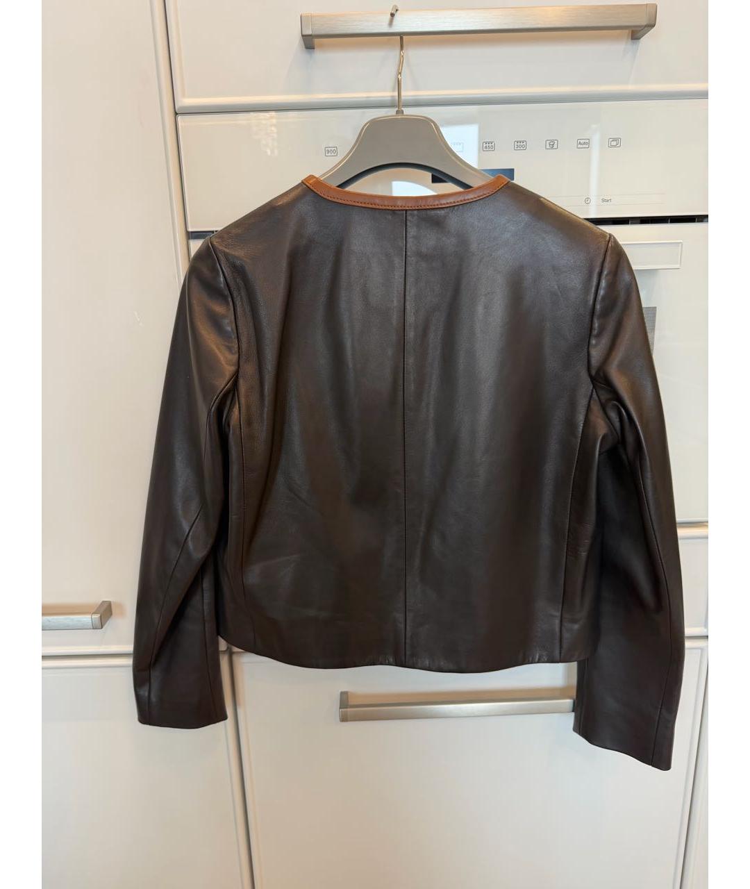 PRADA Черная кожаная куртка, фото 2