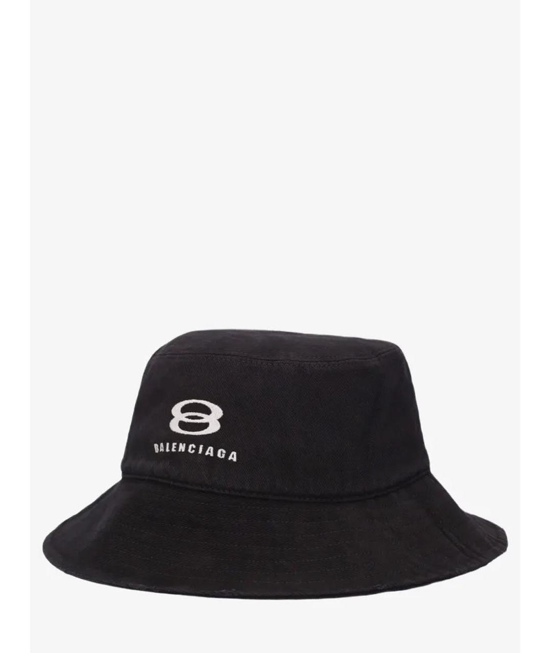 BALENCIAGA Черная хлопковая шляпа, фото 2
