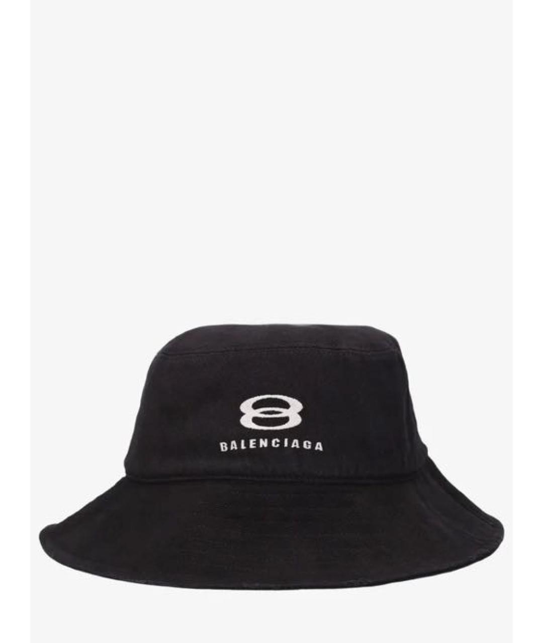 BALENCIAGA Черная хлопковая шляпа, фото 4