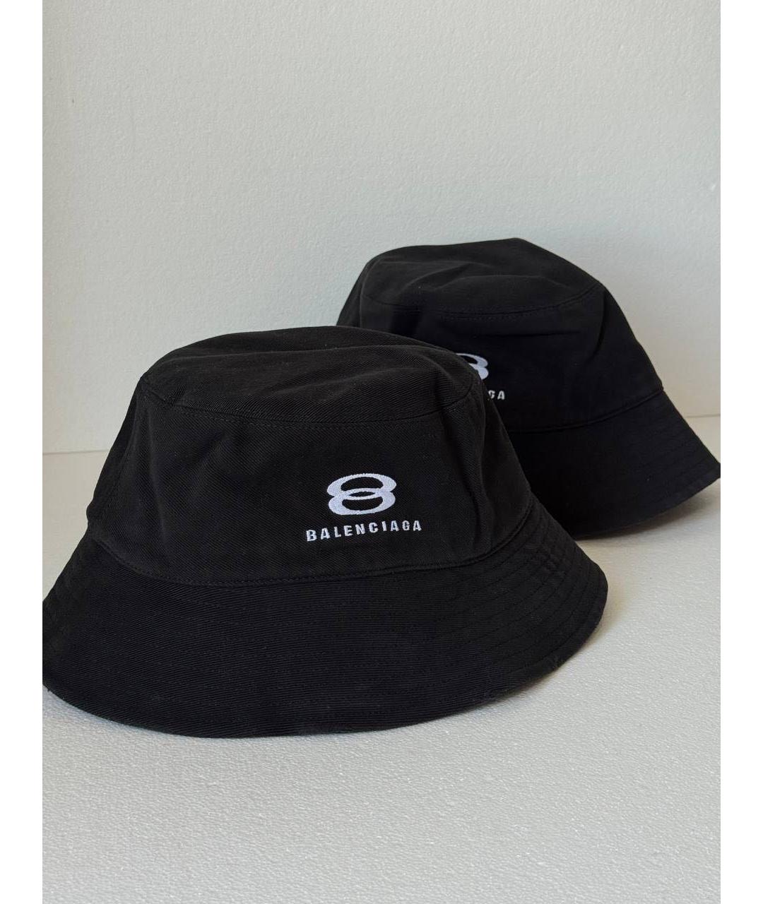 BALENCIAGA Черная хлопковая шляпа, фото 3