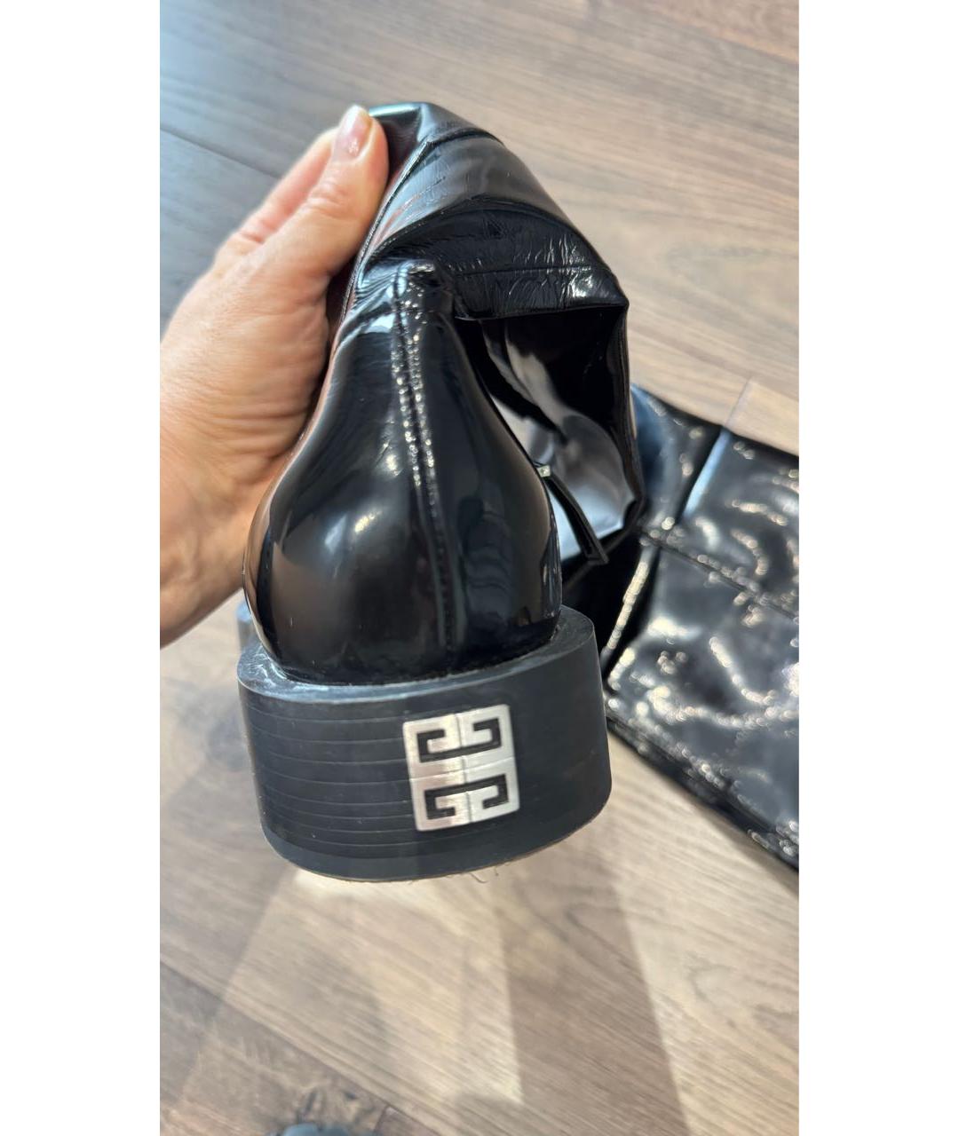 GIVENCHY Черные ботфорты из лакированной кожи, фото 3