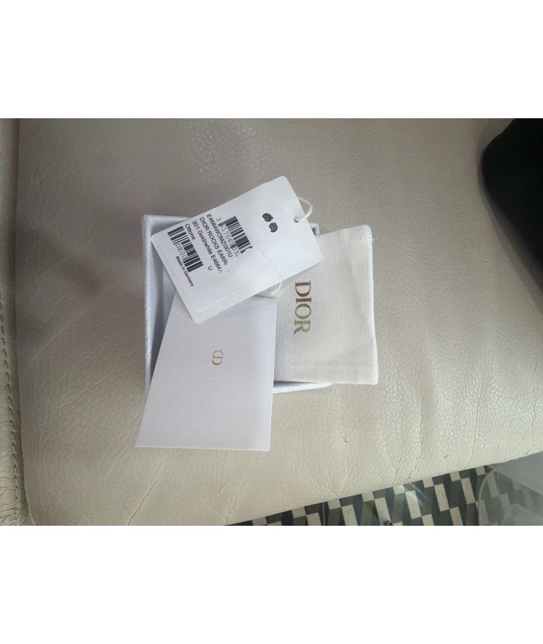 CHRISTIAN DIOR Золотые латунные серьги, фото 5