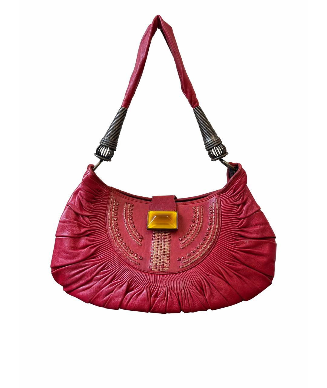 CHRISTIAN DIOR Красная кожаная сумка тоут, фото 1