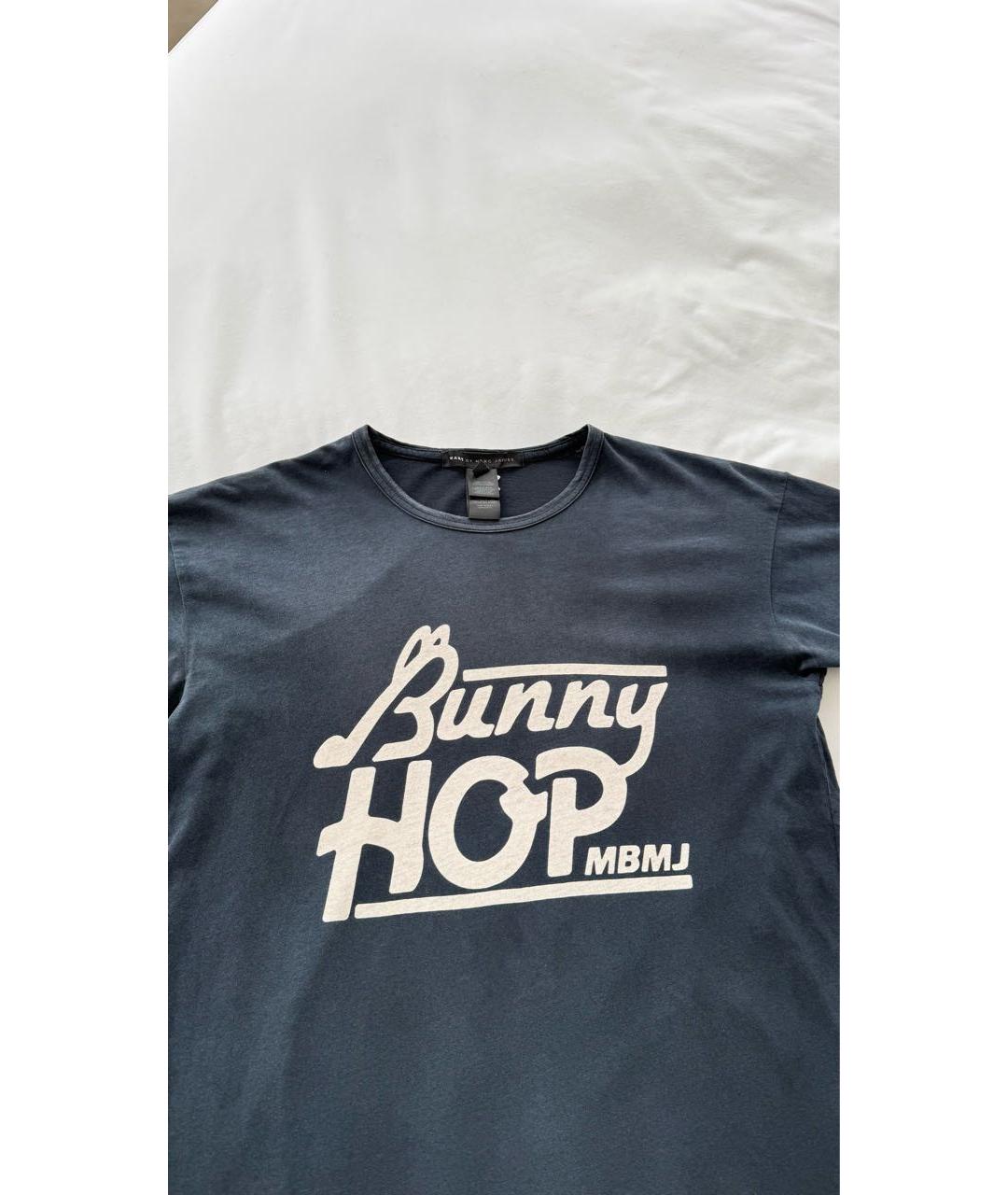 MARC BY MARC JACOBS Серая хлопковая футболка, фото 2