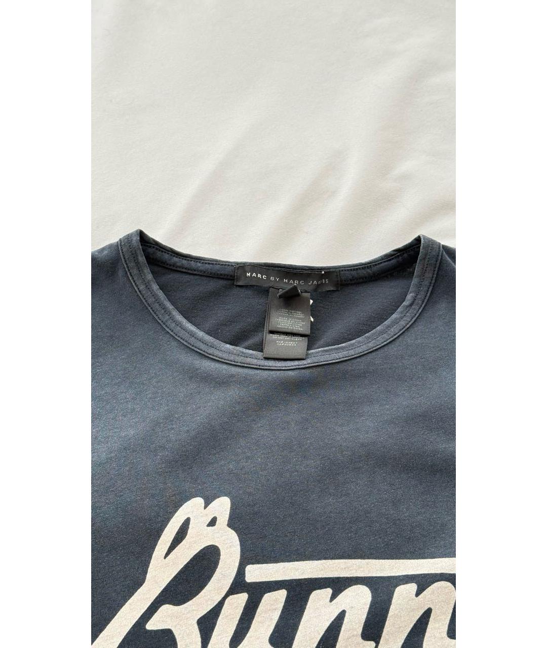 MARC BY MARC JACOBS Серая хлопковая футболка, фото 3