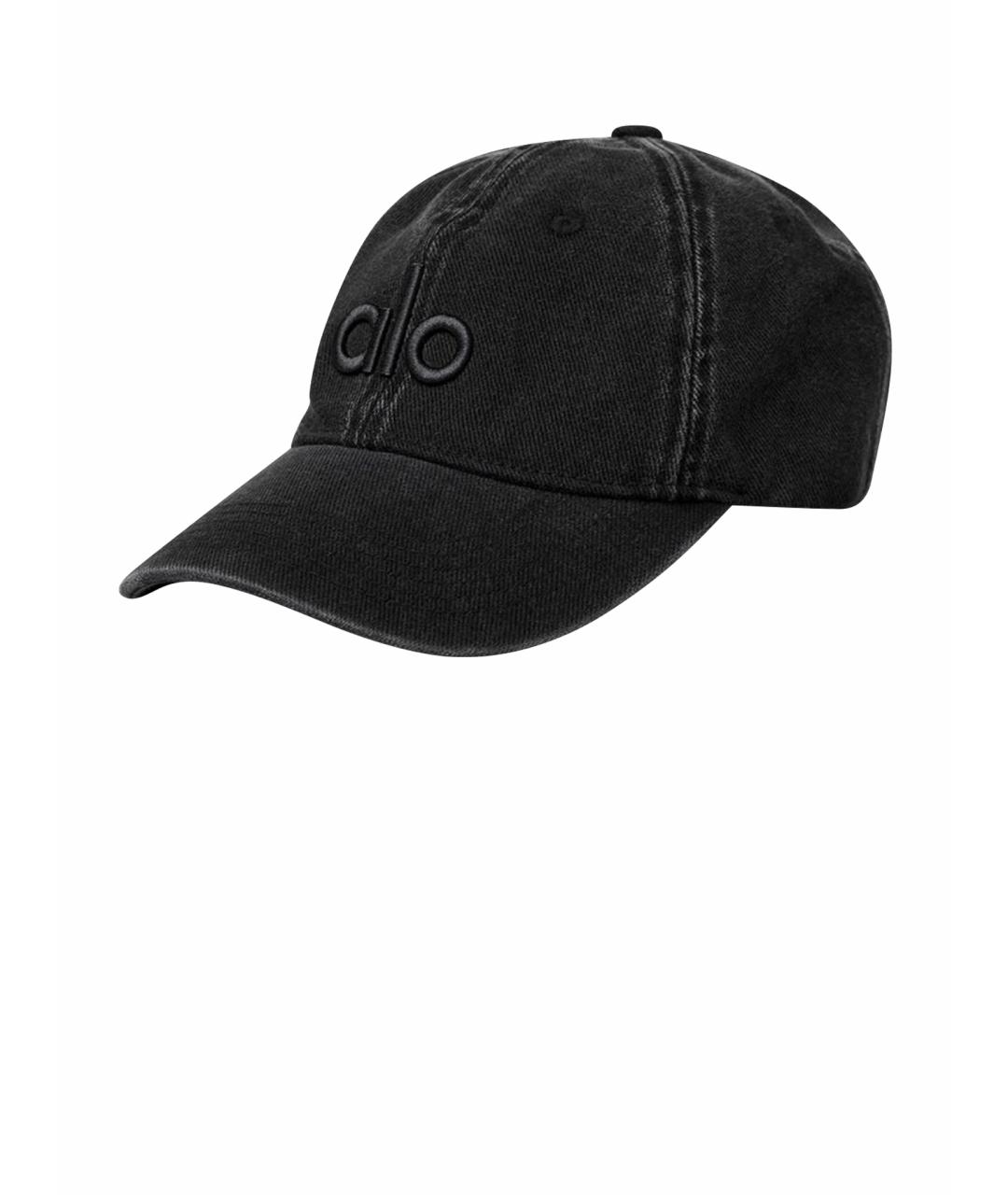 ALO YOGA Черная хлопковая кепка, фото 1