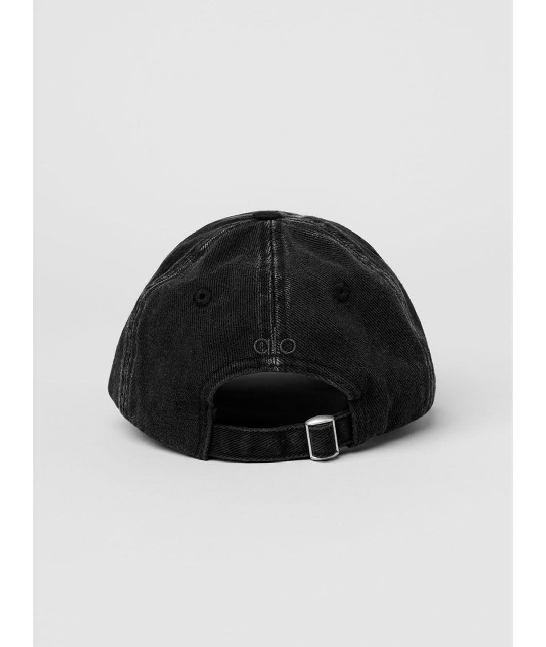 ALO YOGA Черная хлопковая кепка, фото 3