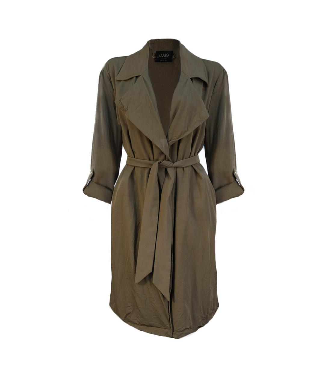 LIU JO Бежевый вискозный тренч/плащ, фото 1