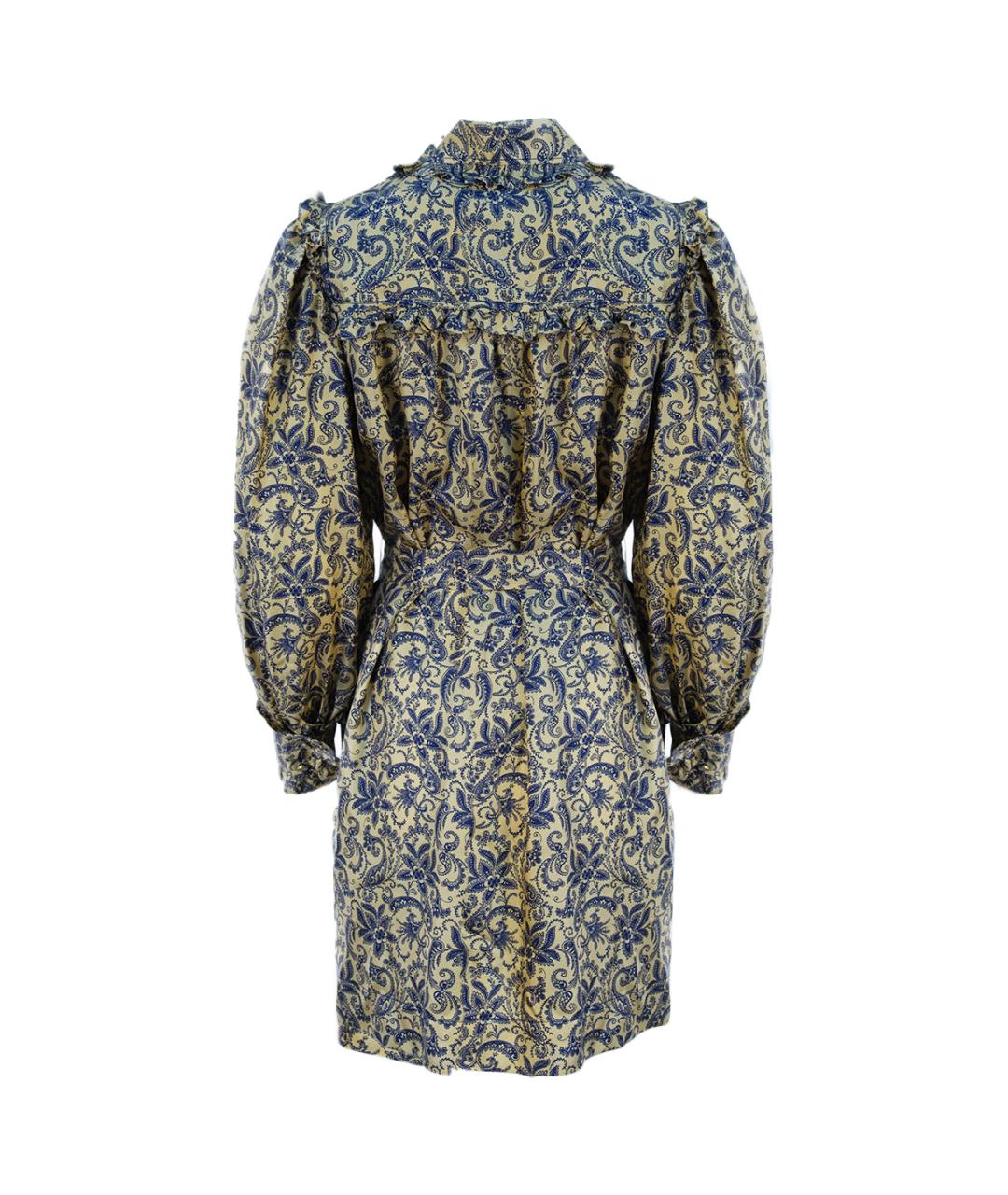 SANDRO Бежевое шелковое повседневное платье, фото 2