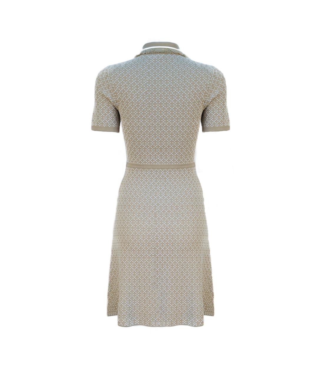 SANDRO Бежевое вискозное повседневное платье, фото 2