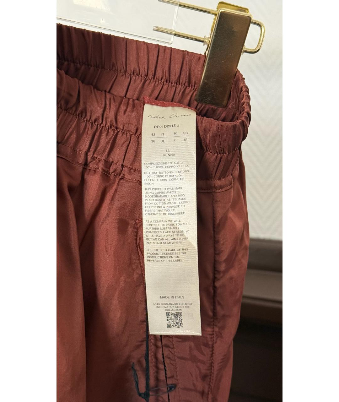 RICK OWENS Коричневые бриджи, фото 6