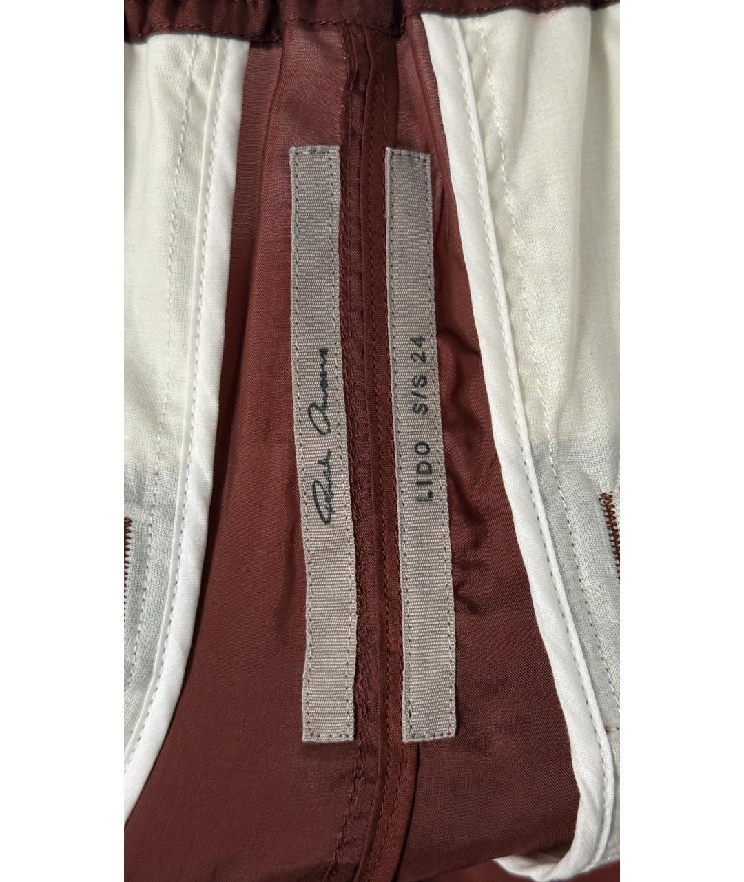 RICK OWENS Коричневые бриджи, фото 5