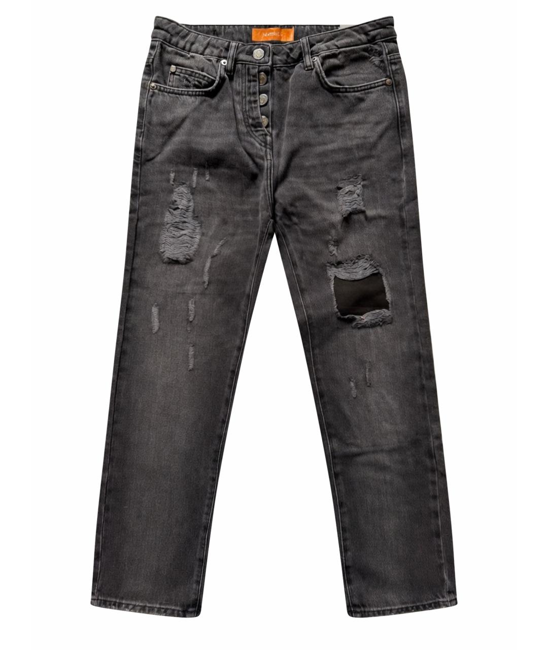 MAX&CO Черные хлопко-эластановые прямые джинсы, фото 1