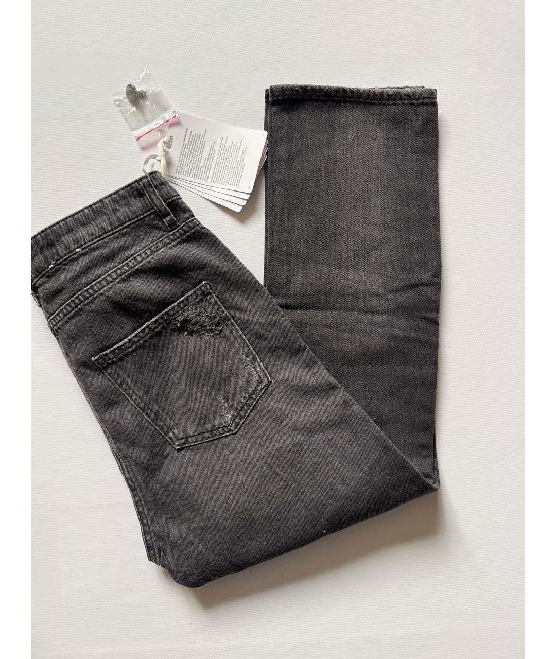 MAX&CO Черные хлопко-эластановые прямые джинсы, фото 2