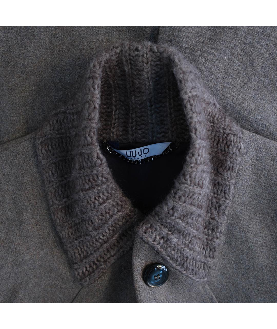 LIU JO Коричневое шерстяное пальто, фото 3