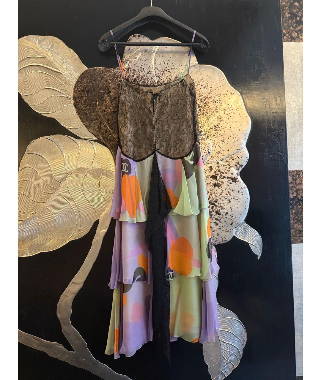 CHANEL Фиолетовое шелковое вечернее платье, фото 2