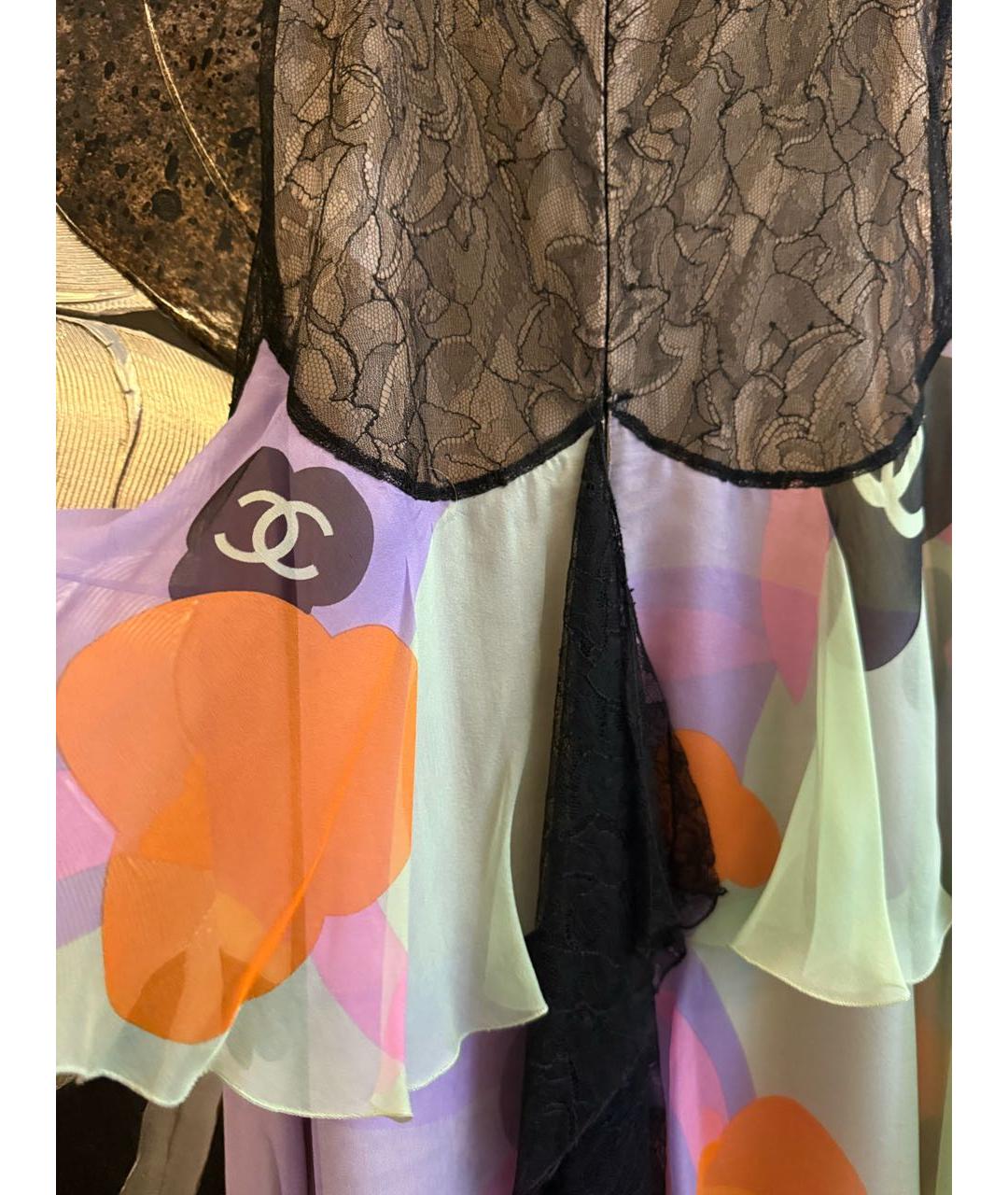 CHANEL Фиолетовое шелковое вечернее платье, фото 8