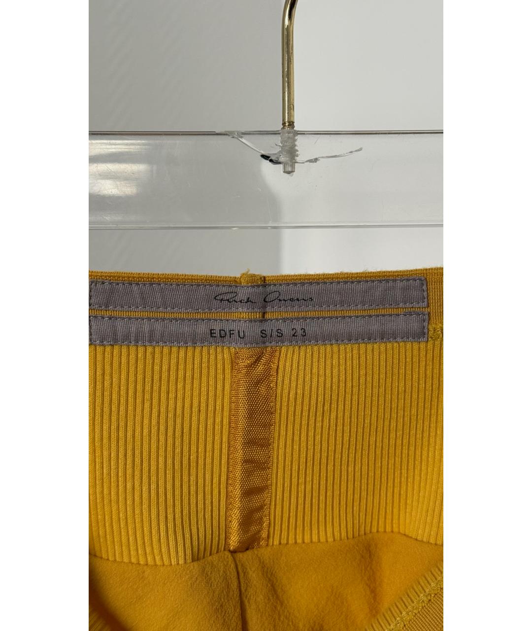 RICK OWENS Желтая юбка макси, фото 5