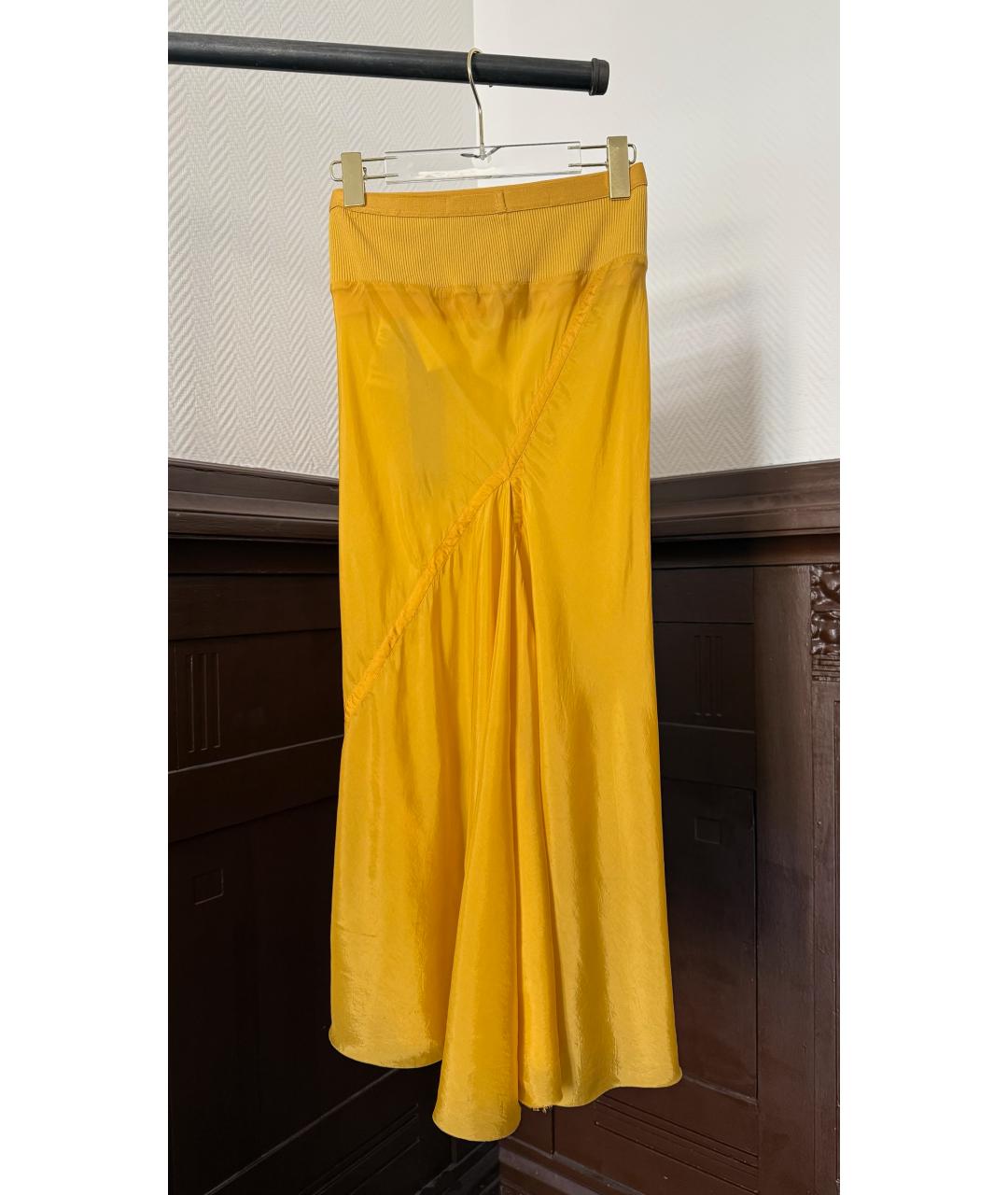 RICK OWENS Желтая юбка макси, фото 2