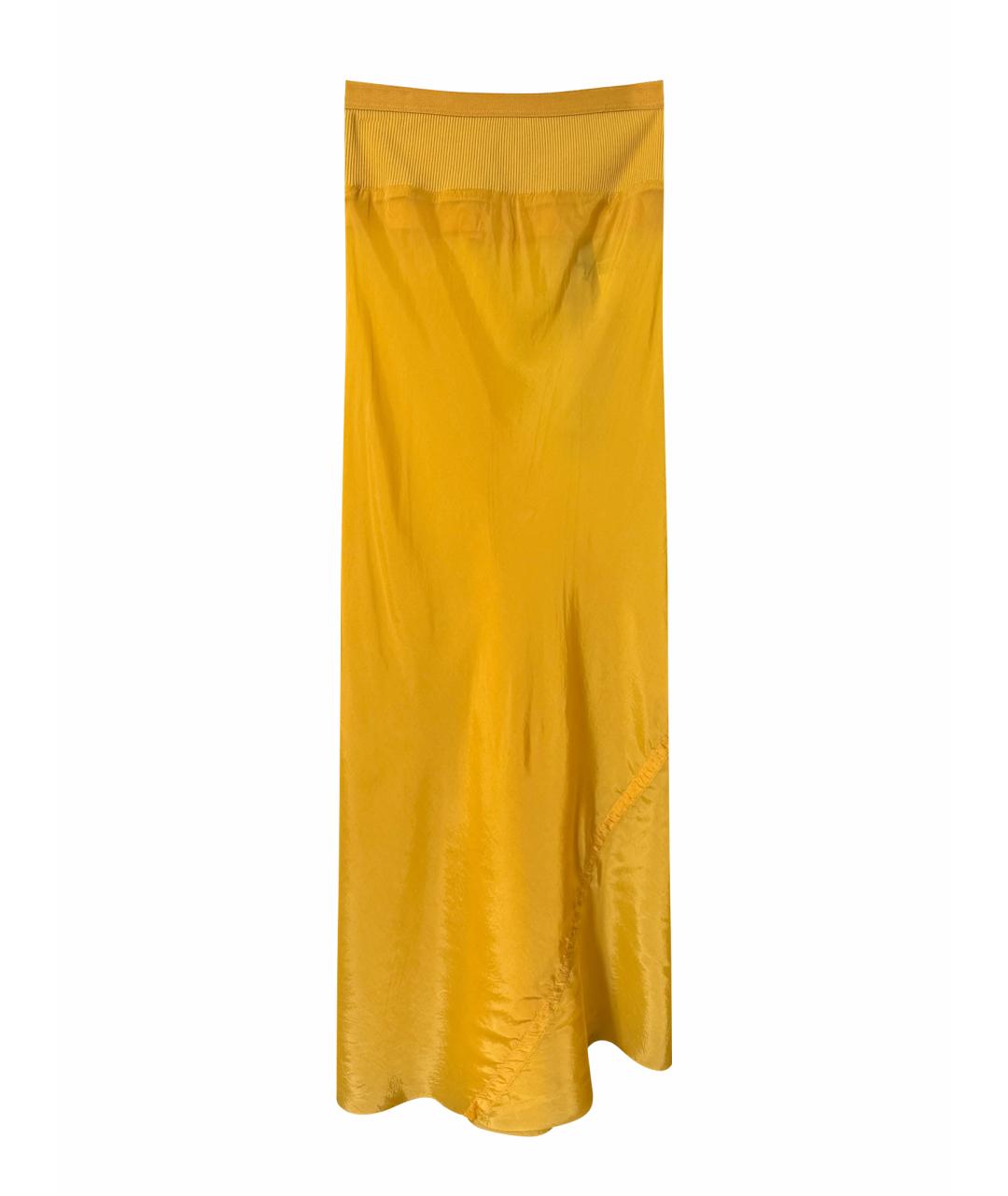 RICK OWENS Желтая юбка макси, фото 1