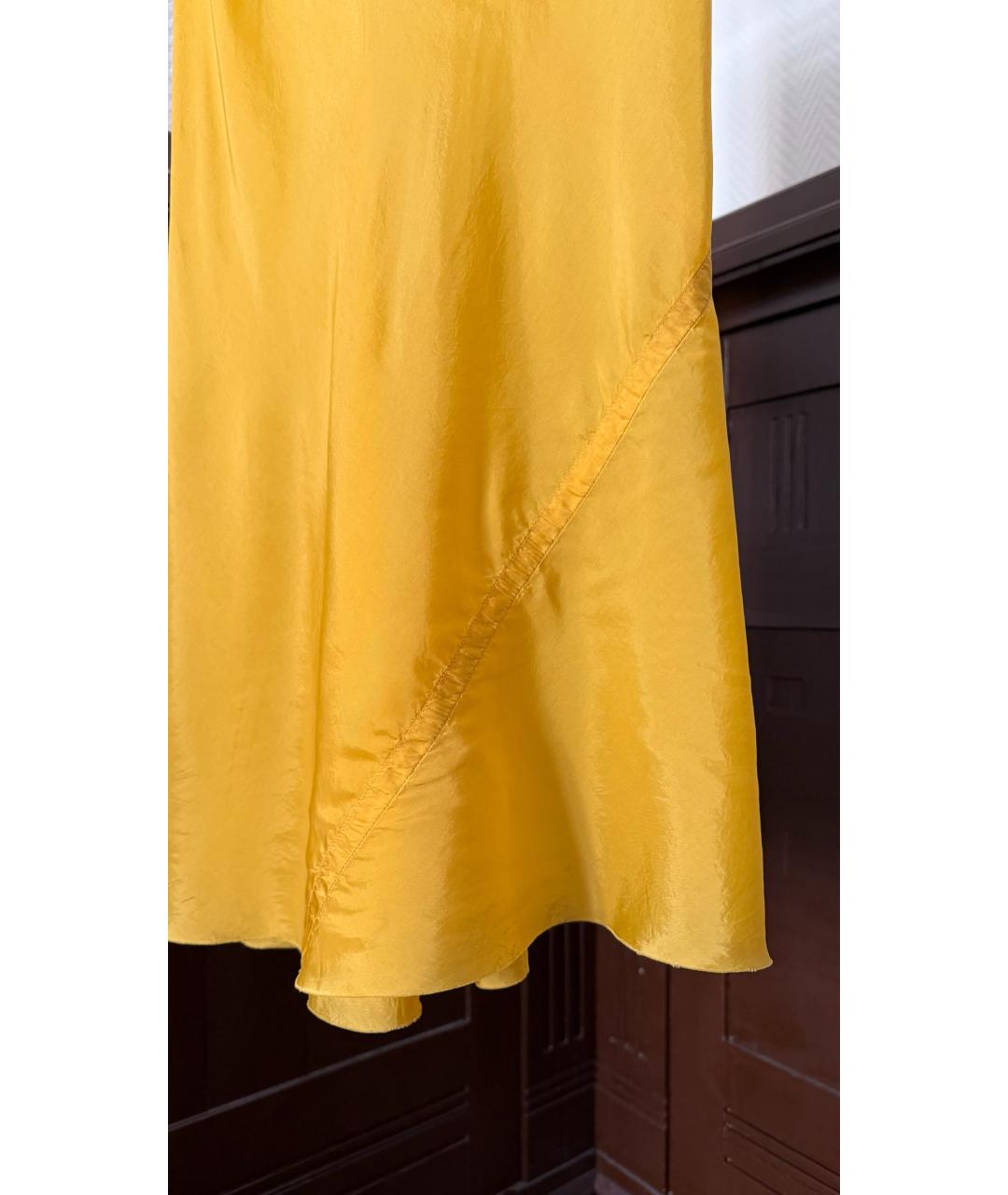 RICK OWENS Желтая юбка макси, фото 3