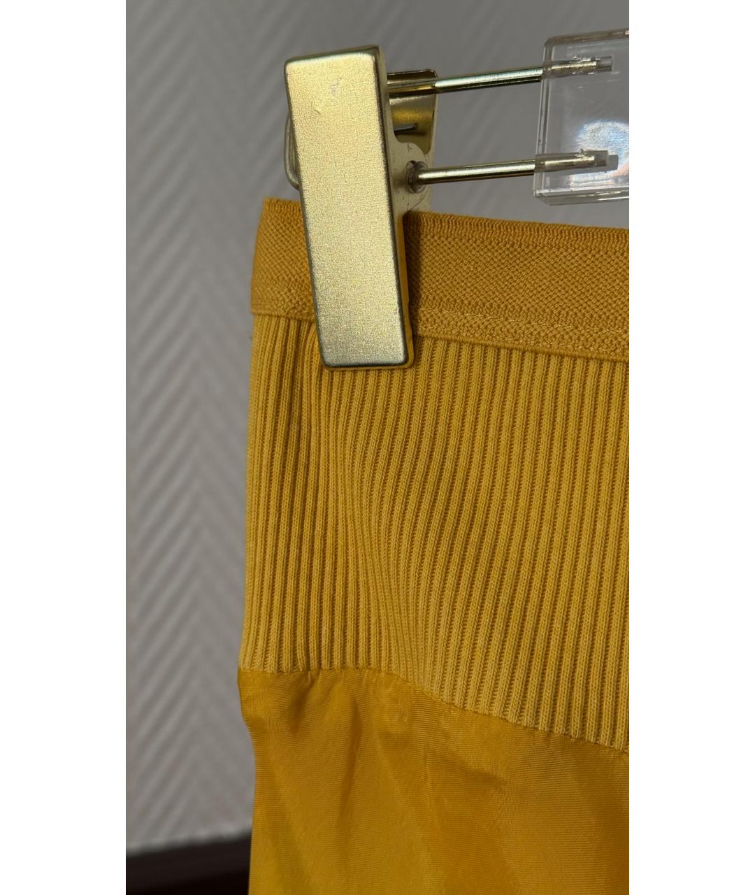 RICK OWENS Желтая юбка макси, фото 4