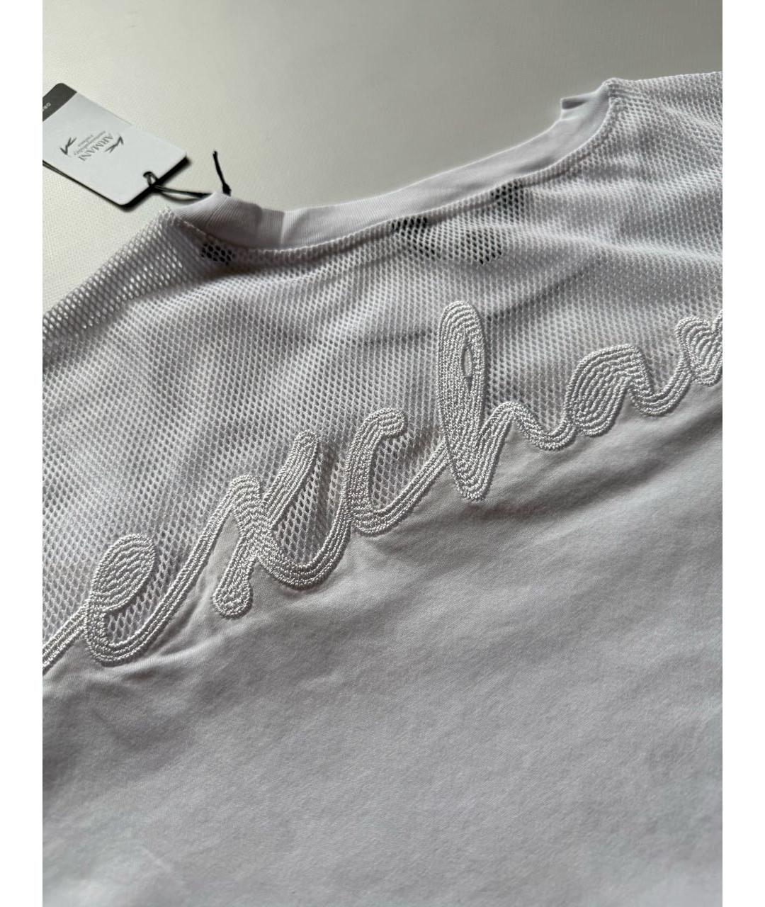 ARMANI EXCHANGE Белая хлопковая футболка, фото 4