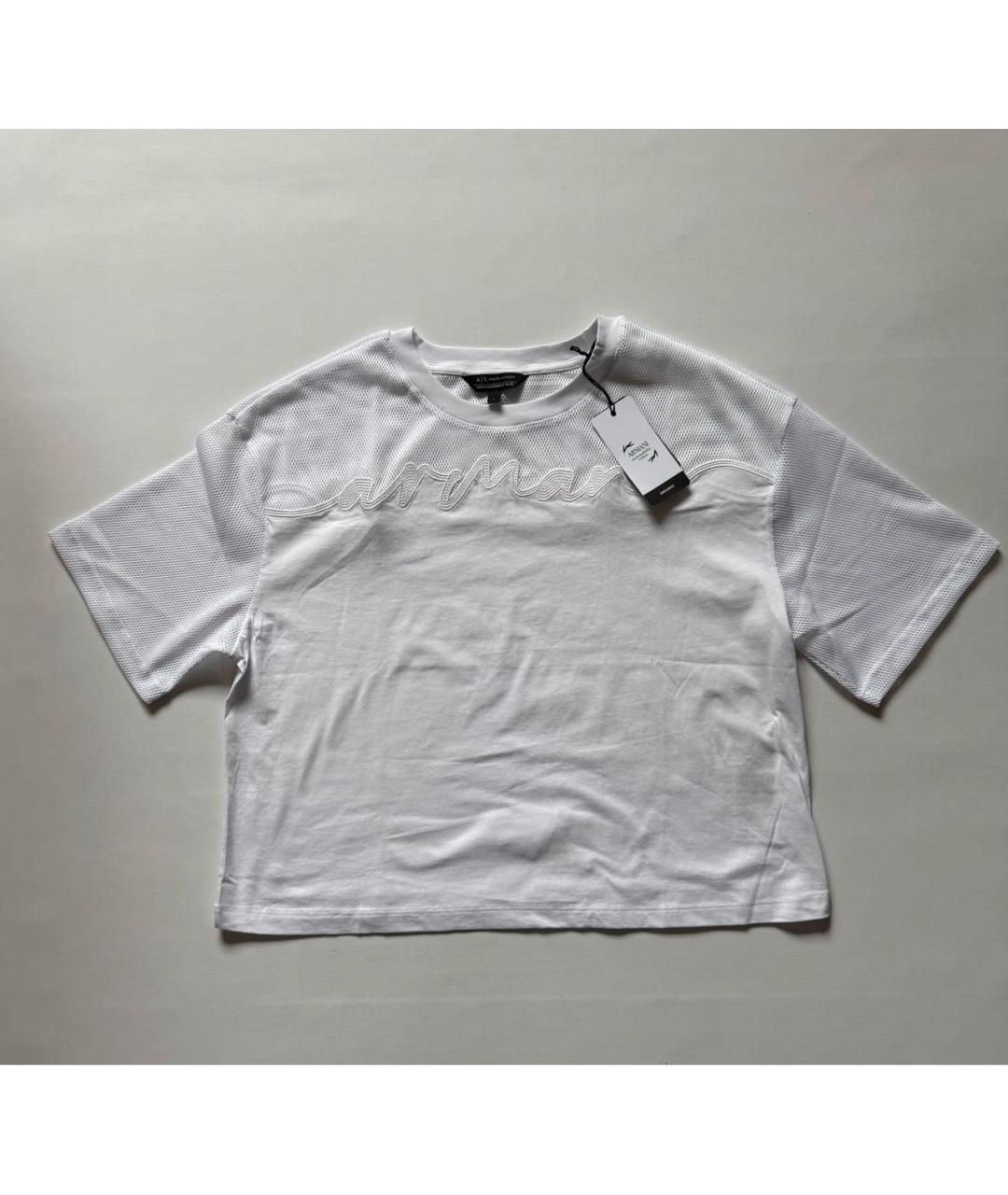 ARMANI EXCHANGE Белая хлопковая футболка, фото 6