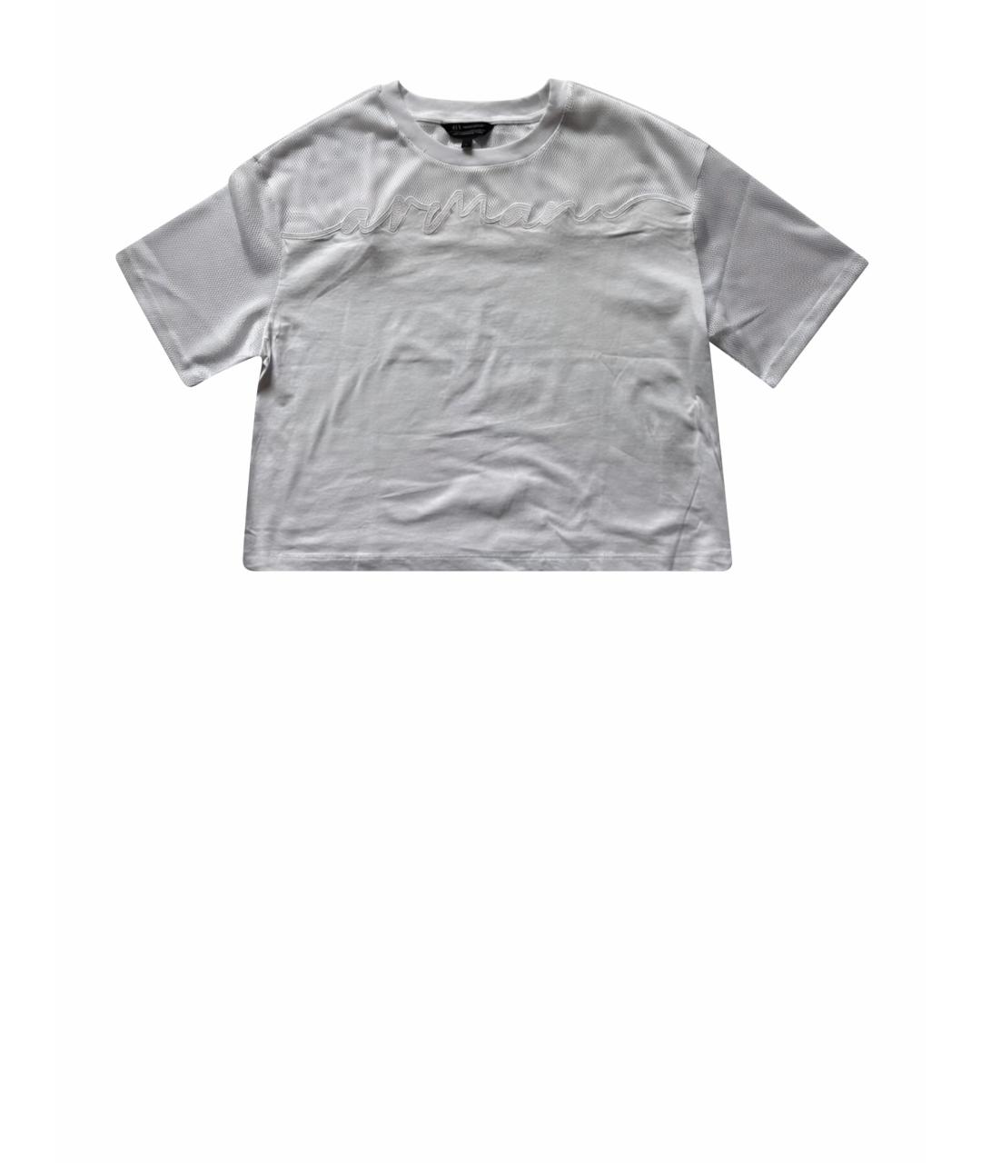 ARMANI EXCHANGE Белая хлопковая футболка, фото 1
