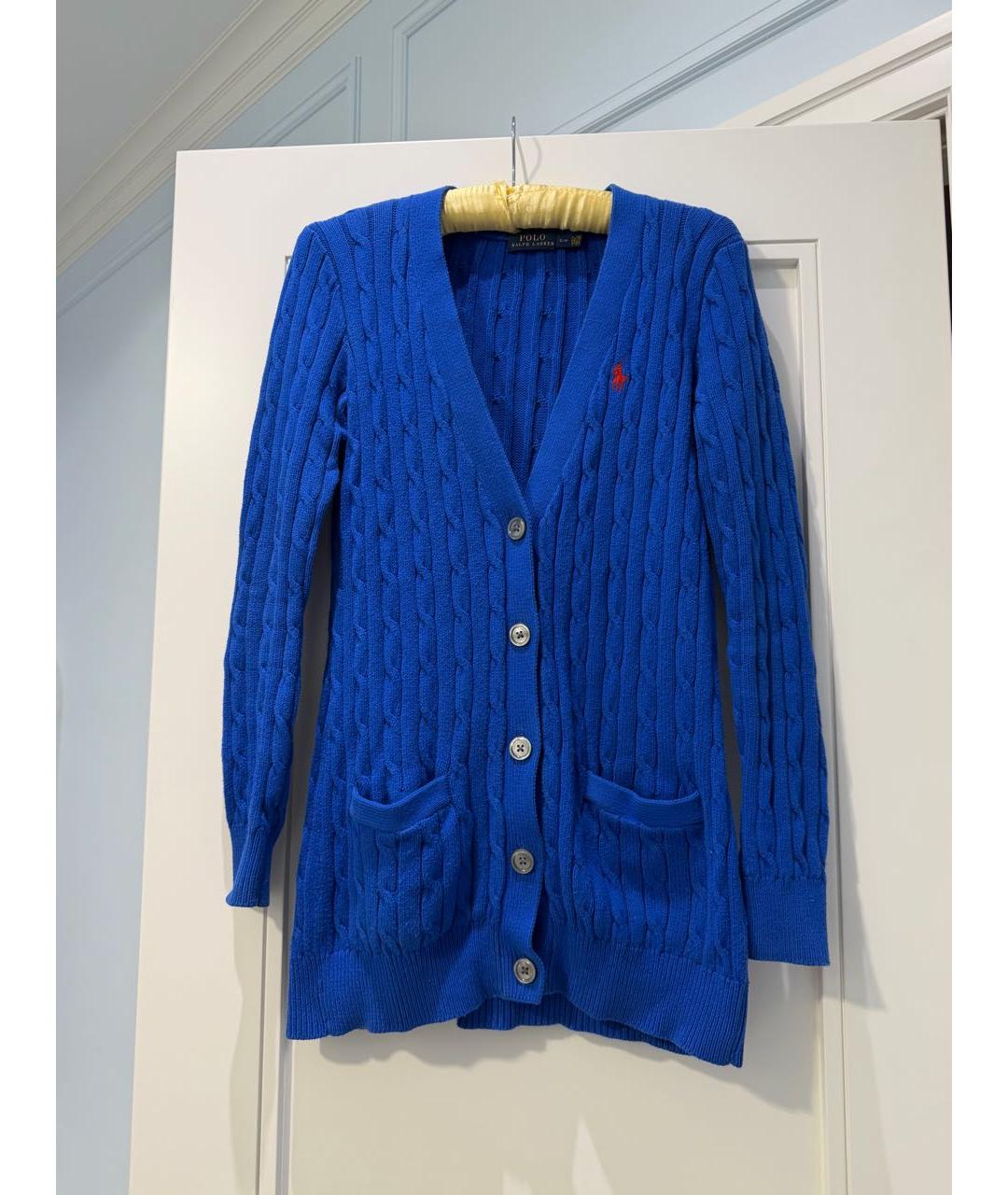 POLO RALPH LAUREN Синий хлопковый кардиган, фото 6