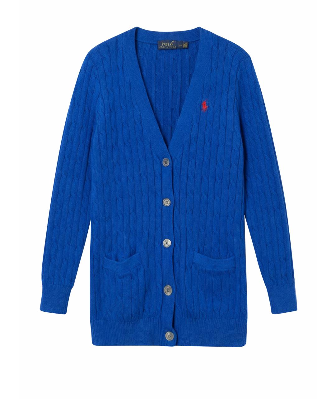 POLO RALPH LAUREN Синий хлопковый кардиган, фото 1