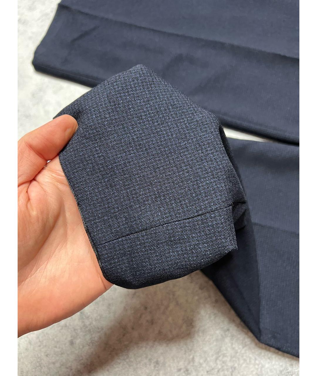 HUGO BOSS Темно-синие шерстяные классические брюки, фото 5