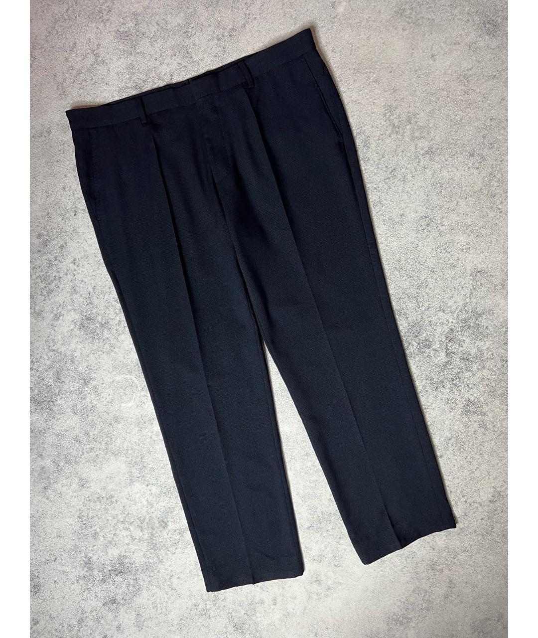 HUGO BOSS Темно-синие шерстяные классические брюки, фото 9