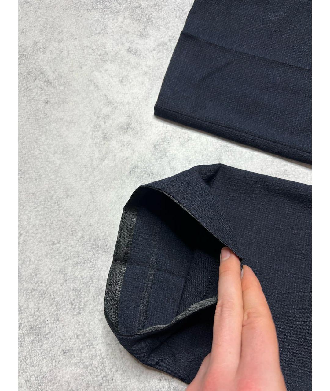 HUGO BOSS Темно-синие шерстяные классические брюки, фото 4