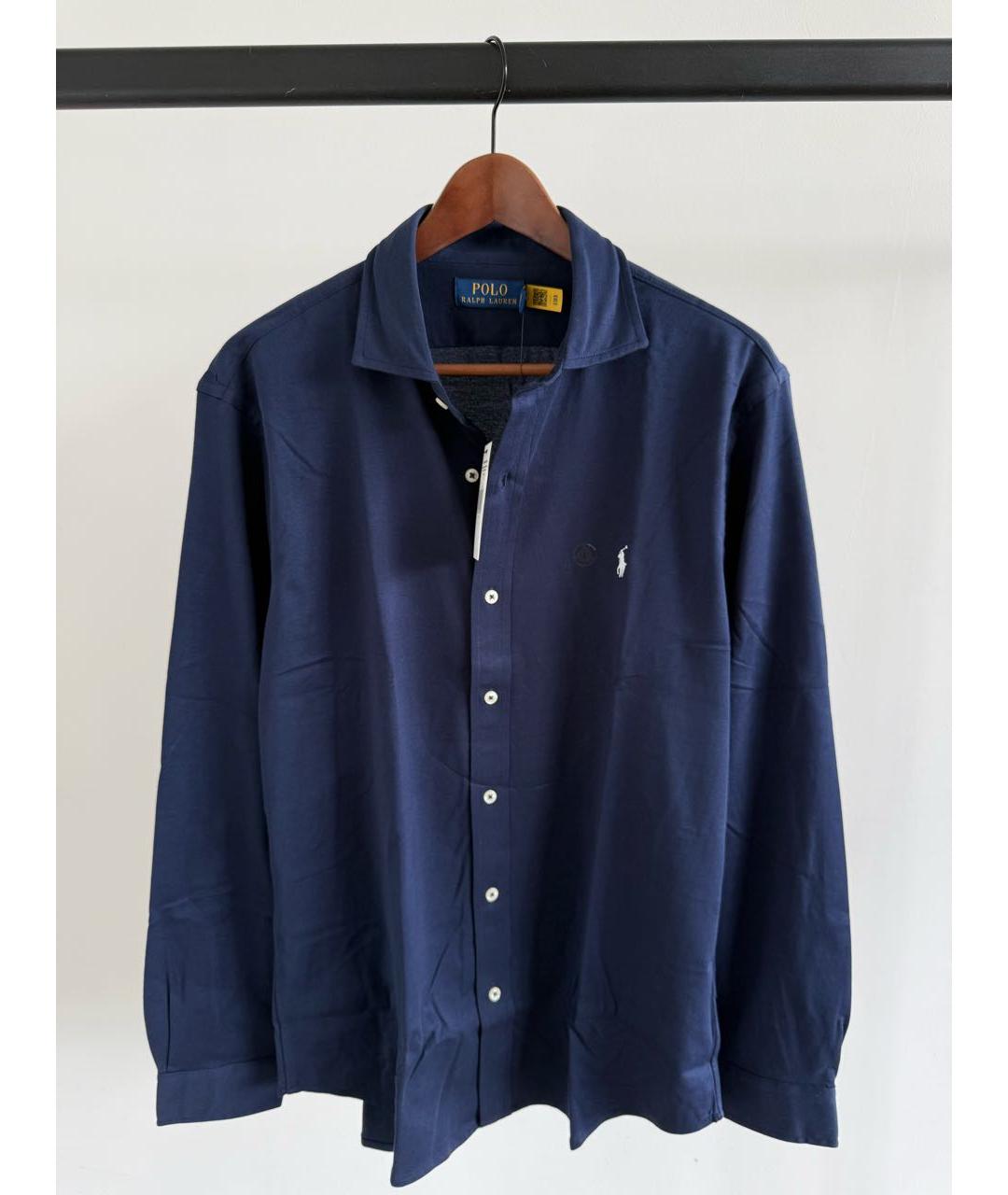 POLO RALPH LAUREN Темно-синяя классическая рубашка, фото 2