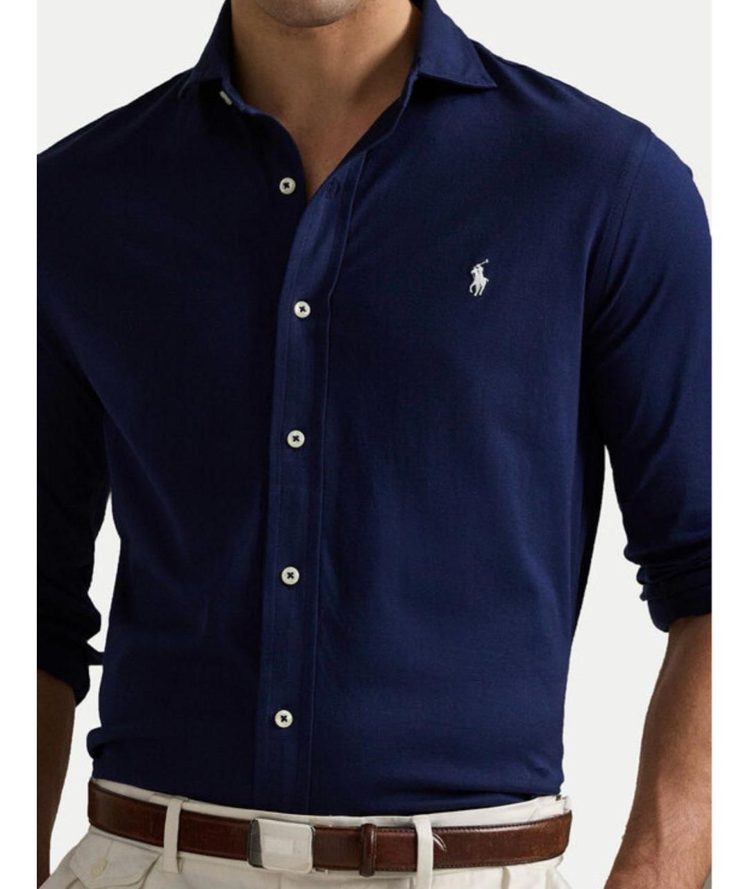 POLO RALPH LAUREN Темно-синяя классическая рубашка, фото 3
