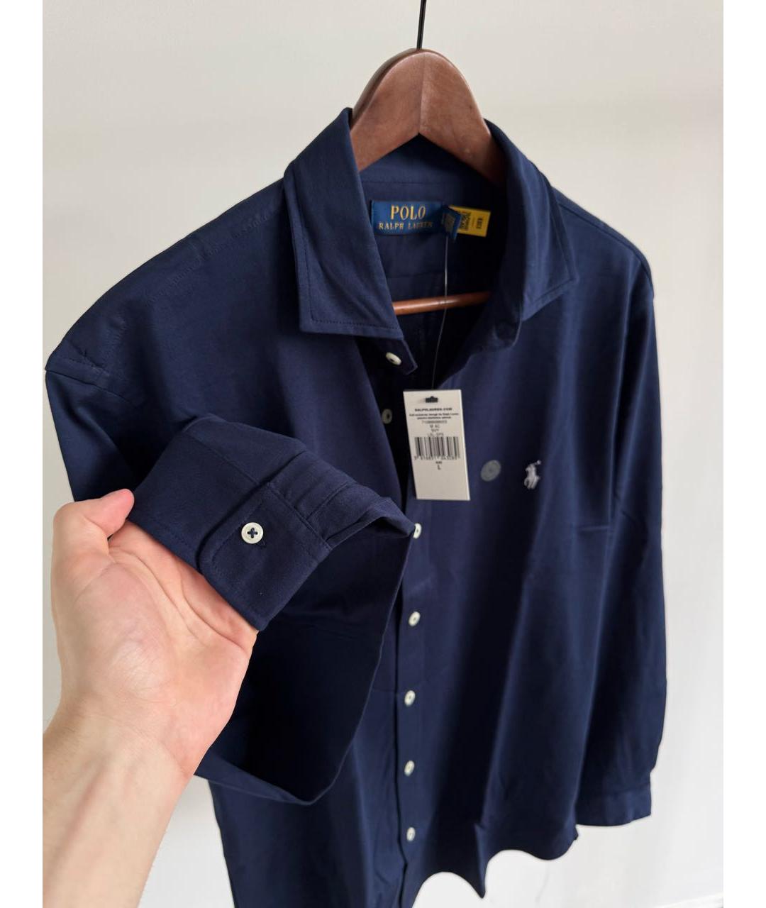 POLO RALPH LAUREN Темно-синяя классическая рубашка, фото 6