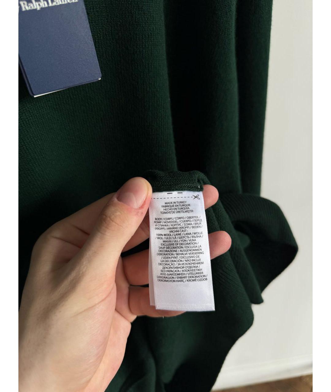 POLO RALPH LAUREN Зеленый шерстяной джемпер / свитер, фото 7
