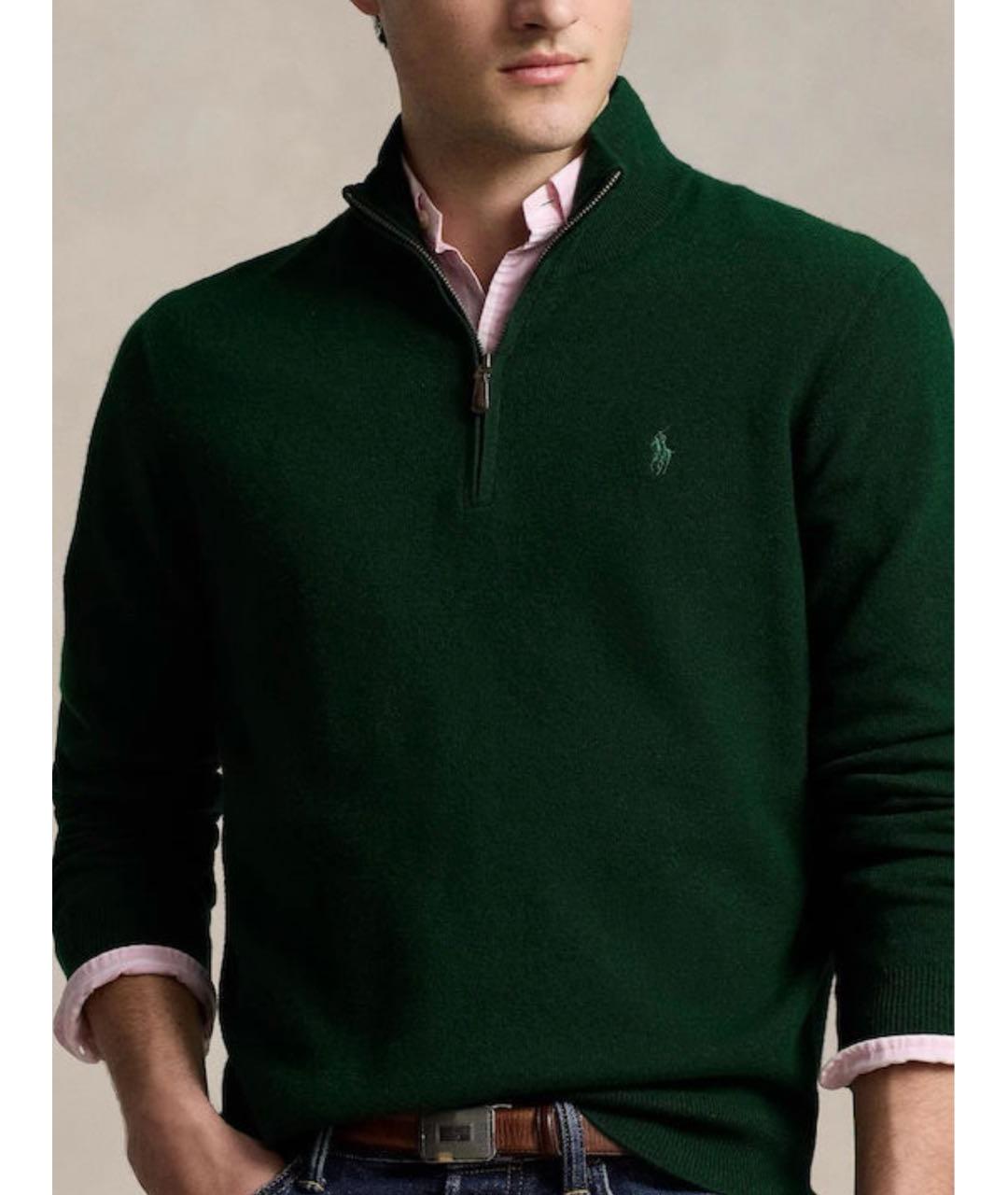 POLO RALPH LAUREN Зеленый шерстяной джемпер / свитер, фото 3