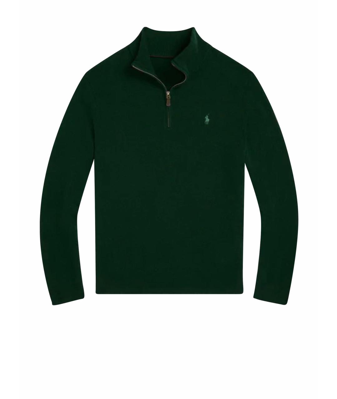 POLO RALPH LAUREN Зеленый шерстяной джемпер / свитер, фото 1