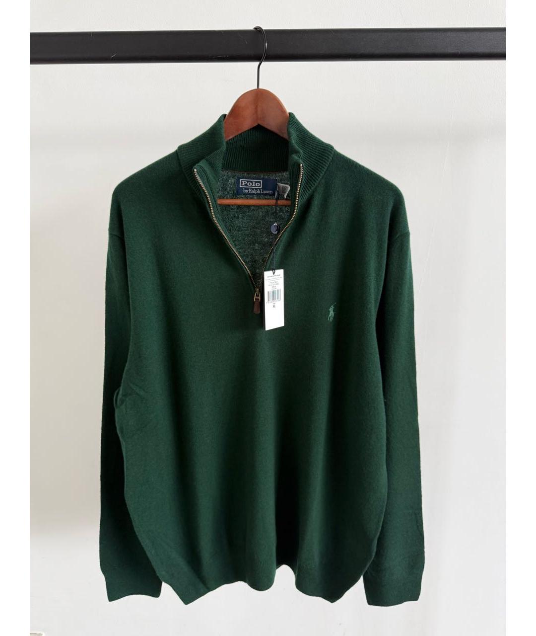 POLO RALPH LAUREN Зеленый шерстяной джемпер / свитер, фото 2