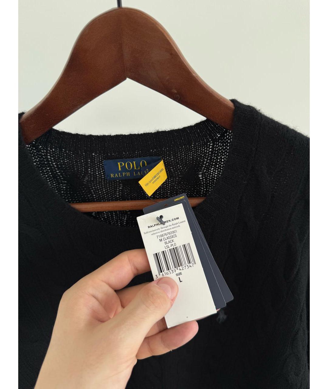 POLO RALPH LAUREN Черный шерстяной джемпер / свитер, фото 4