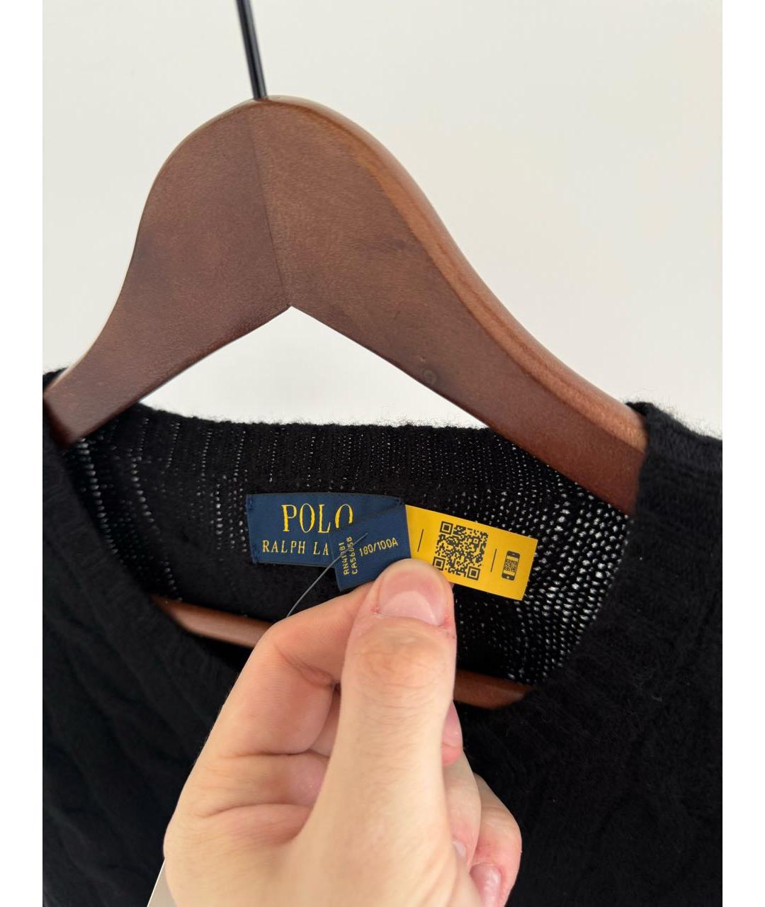 POLO RALPH LAUREN Черный шерстяной джемпер / свитер, фото 5