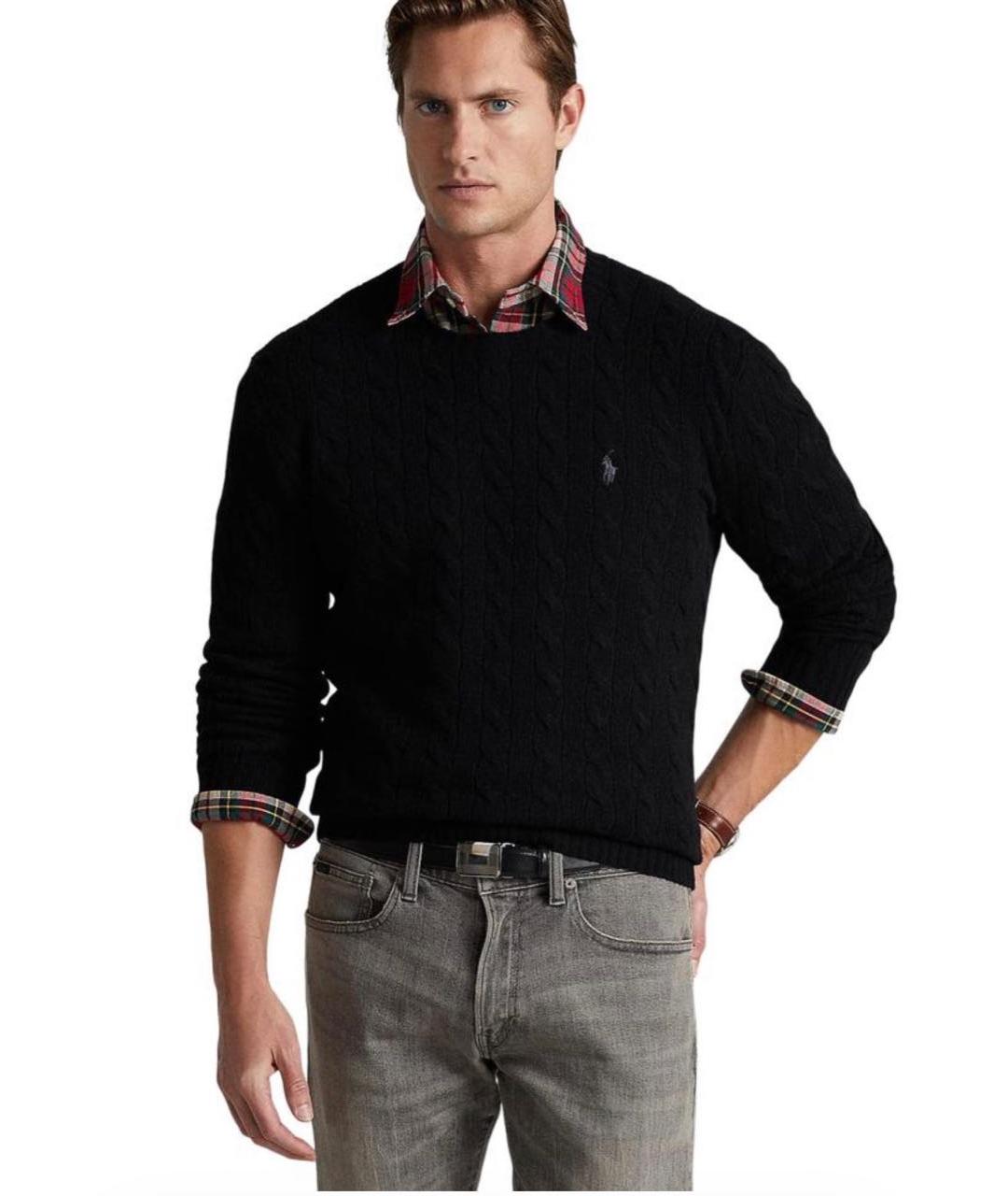 POLO RALPH LAUREN Черный шерстяной джемпер / свитер, фото 3