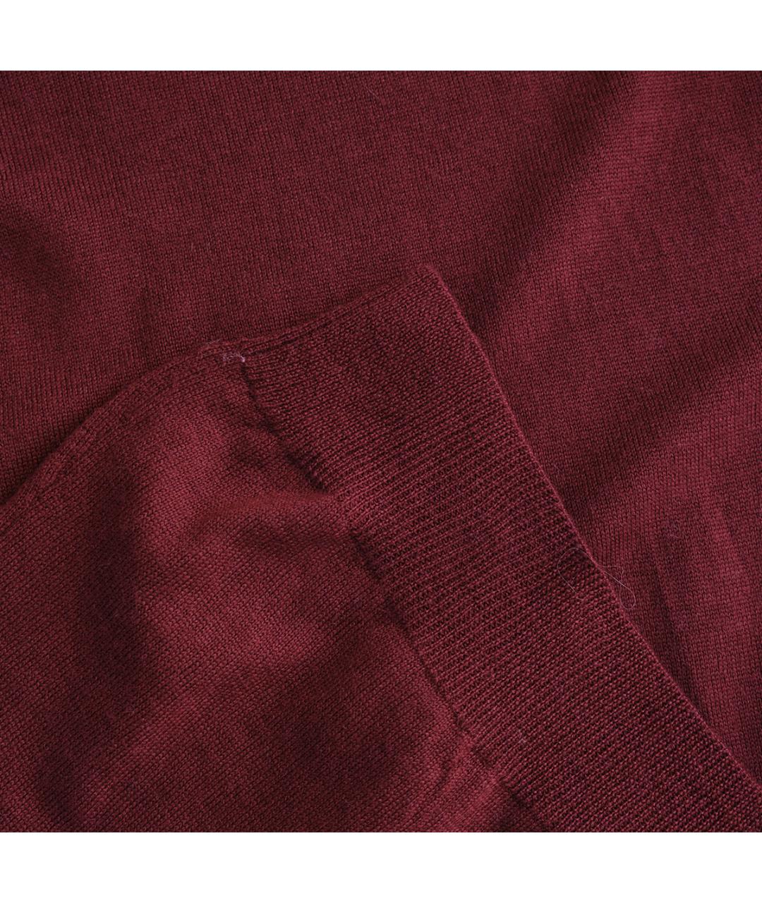 BURBERRY Бордовый шерстяной джемпер / свитер, фото 5