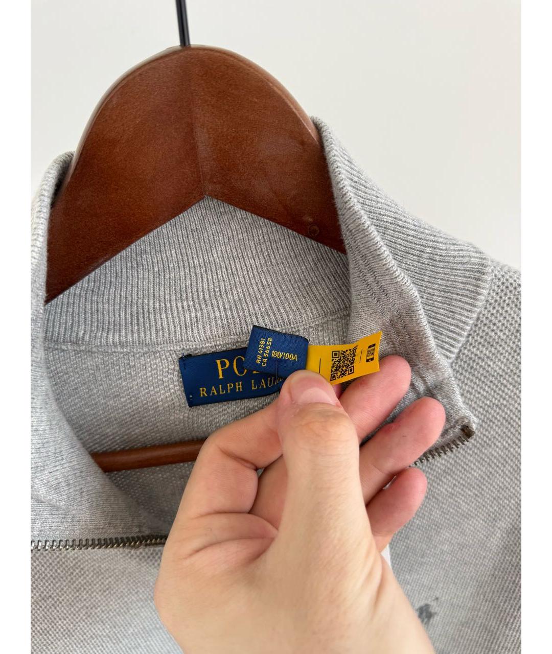 POLO RALPH LAUREN Серый шерстяной джемпер / свитер, фото 5